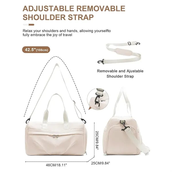 Weekender Duffel Bag with Shoe Compartment Travel Carry On