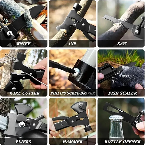 Customized 14 in 1 Multitool Axe Hatchet Camping Gear Tool