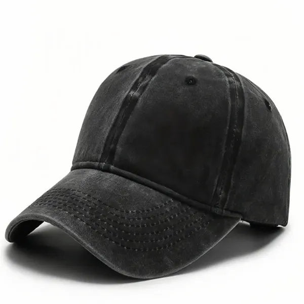 Washed Distressed  Embroidered Baseball Cap Vintage Dad Hat