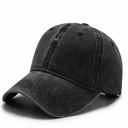 Washed Distressed  Embroidered Baseball Cap Vintage Dad Hat