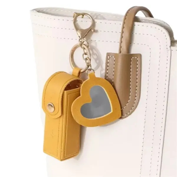 Mini Lipstick Bag Keychain With Mirror