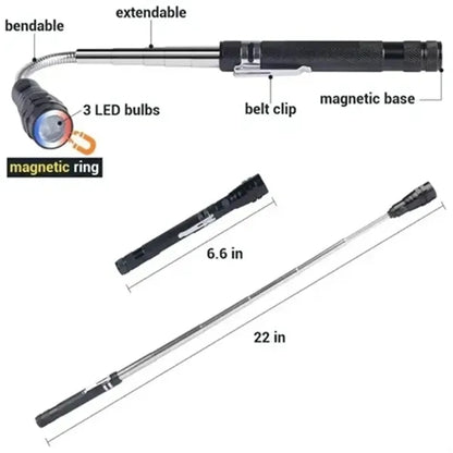 Magnetic 3 LED Flash Light