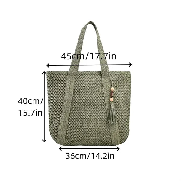 Straw Woven Tote Bag