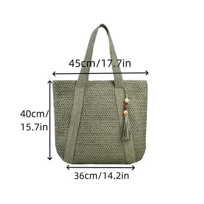 Straw Woven Tote Bag