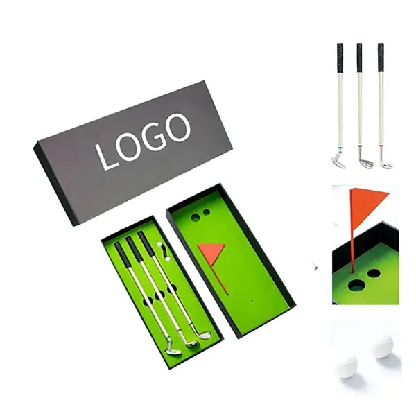 3 Piece Golf Pen Set Gift Fun Office Toys