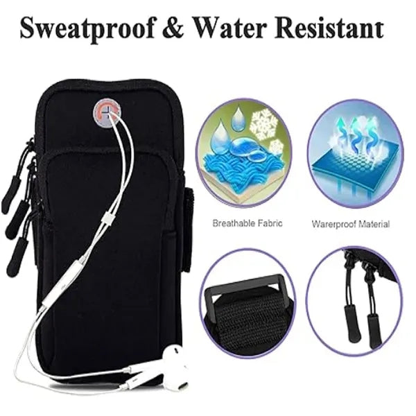 Multifunctional Sports Phone Arm Bag With Headphone Jack
