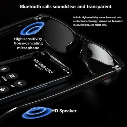 Rechargeable Bluetooth Touch Controls Smart Audio Sunglasses