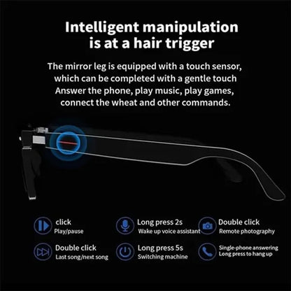 Rechargeable Bluetooth Touch Controls Smart Audio Sunglasses