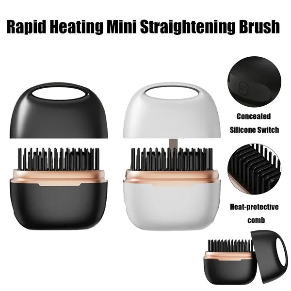 Fast Heating Mini Hair Straightener Comb with 3-Temp Setting