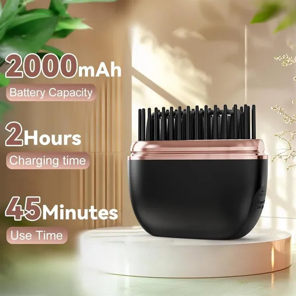 Fast Heating Mini Hair Straightener Comb with 3-Temp Setting