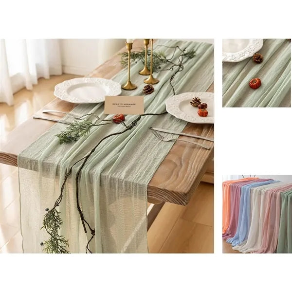 Rustic Boho Cheesecloth Table Runner