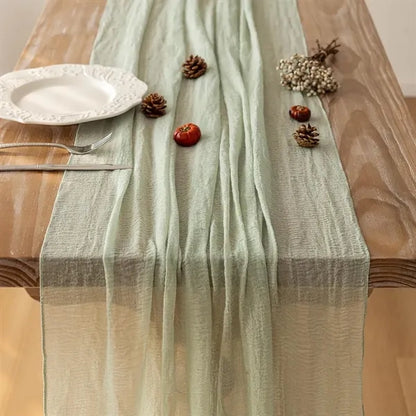 Rustic Boho Cheesecloth Table Runner