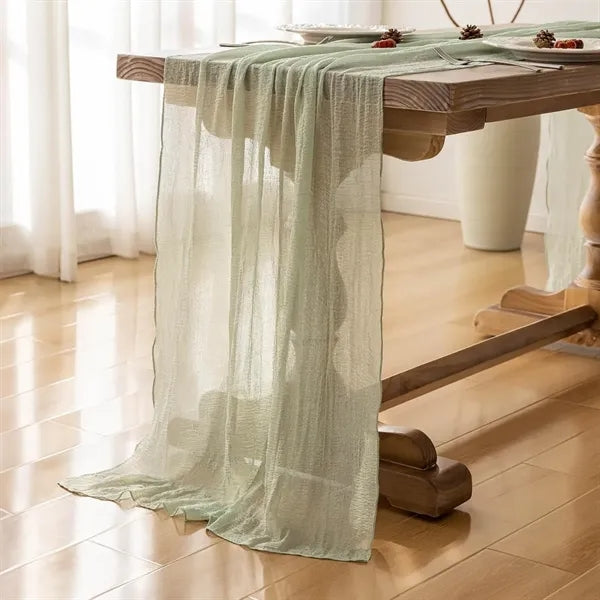 Rustic Boho Cheesecloth Table Runner