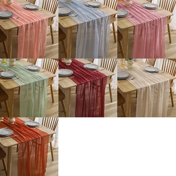 Rustic Boho Cheesecloth Table Runner