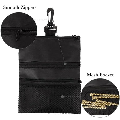 Lightweight Portable Hanging Carabiner Golf Accessory Pouch