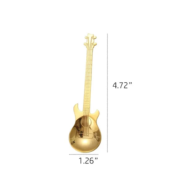 Premium Mirror-Polished Guitar Shaped Stainless Spoon