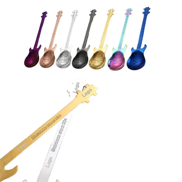 Premium Mirror-Polished Guitar Shaped Stainless Spoon