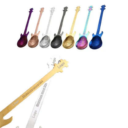 Premium Mirror-Polished Guitar Shaped Stainless Spoon