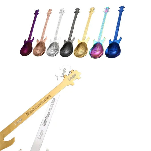 Premium Mirror-Polished Guitar Shaped Stainless Spoon