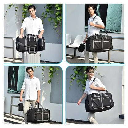 Foldable Travel Duffle Bag with Shoes Compartment