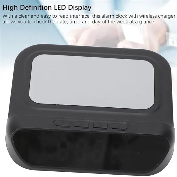 Smart Digital Alarm Clock with Fast Wireless Charging