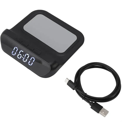 Smart Digital Alarm Clock with Fast Wireless Charging