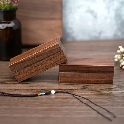 Wedding Walnut Pair Storage Gift Wooden Box Earrings Jewelry
