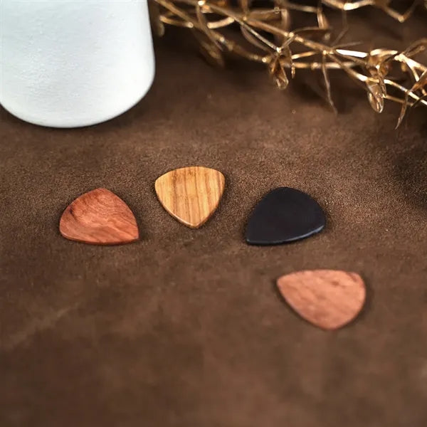 Magnetic Sturdy Wood Guitar Picks With Storage Case Walnut