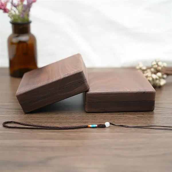 Wooden Square Magnetic Bracelet Pendant Jewelry Storage Box