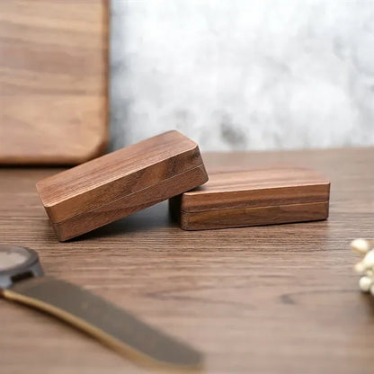 Wooden Square Double Compartment Magnetic Jewelry Box