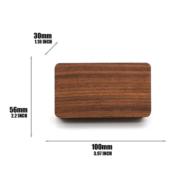 Wooden Square Double Compartment Magnetic Jewelry Box