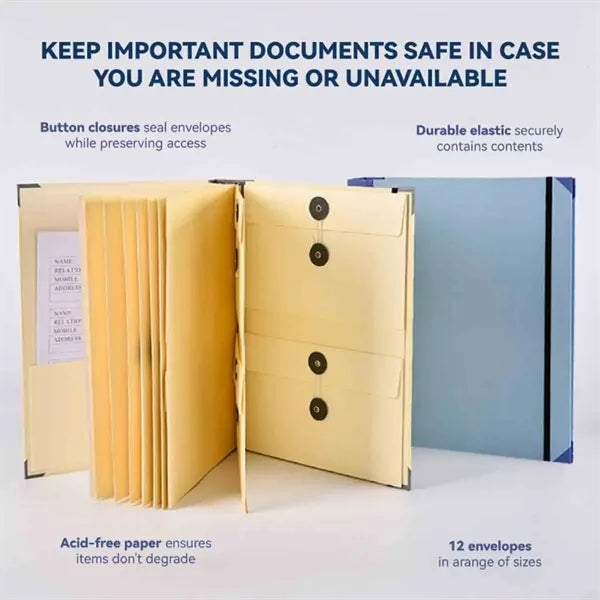 Document Organizer Folder with Labels