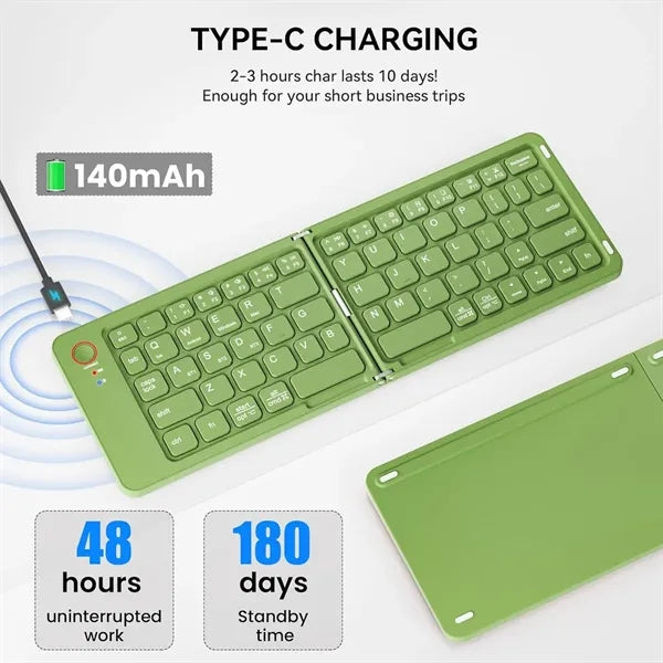 Foldable Wireless Bluetooth Keyboard