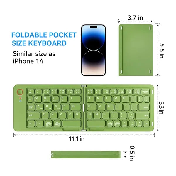 Foldable Wireless Bluetooth Keyboard