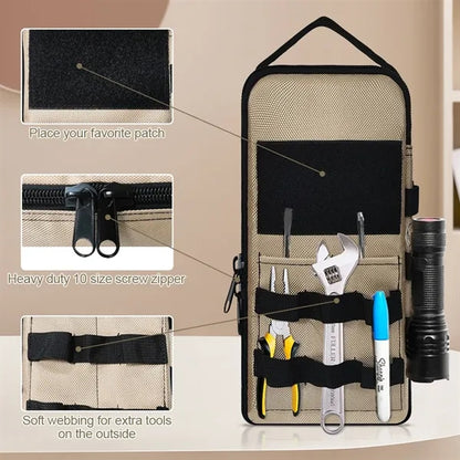 Multifunctional Small Tool Organizer With Zipper Handle