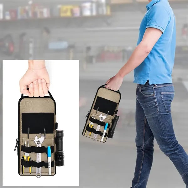 Multifunctional Small Tool Organizer With Zipper Handle