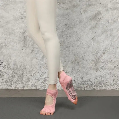 2025 Non-slip Pilates  Women's Cotton Five-toe Socks