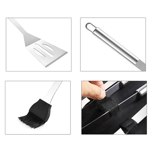 Stainless Steel BBQ Tool Set with Portable Case