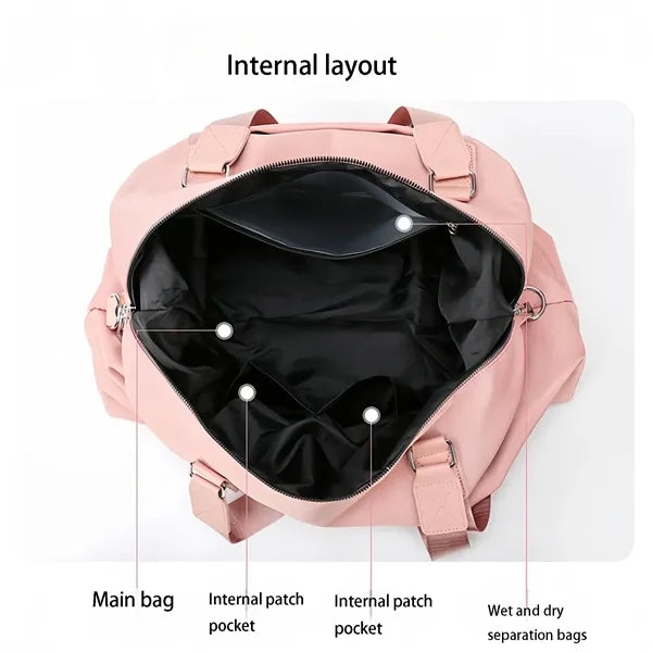 17L Large Capacity Travel Duffel Bag Shoulder Strap For Gym