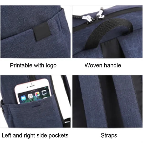Large Solid Color Lightweight Casual Backpack