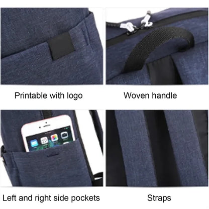 Large Solid Color Lightweight Casual Backpack