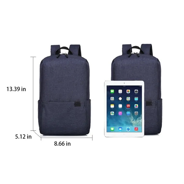 Large Solid Color Lightweight Casual Backpack