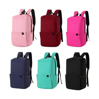 Large Solid Color Lightweight Casual Backpack