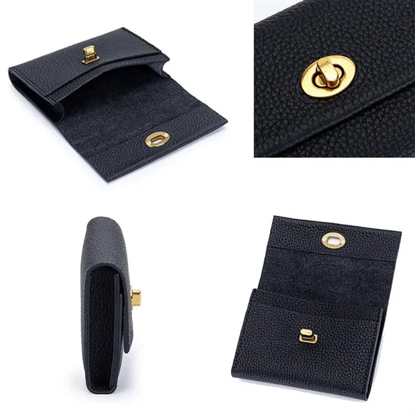 Debossed Full Grain Leather Multifunctional Mini Wallet