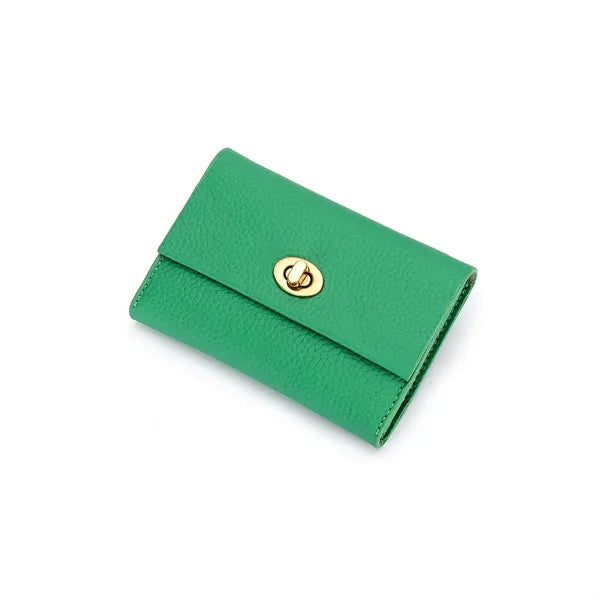 Debossed Full Grain Leather Multifunctional Mini Wallet