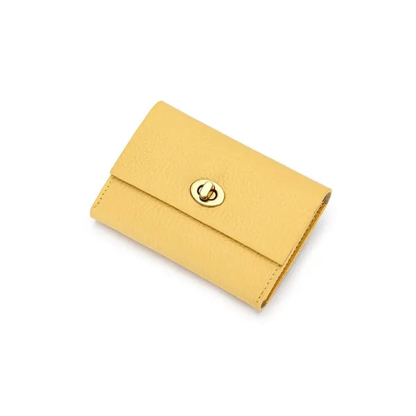 Debossed Full Grain Leather Multifunctional Mini Wallet
