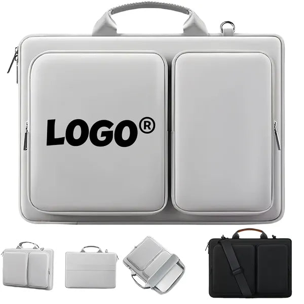 15.6" Shockproof Laptop Shoulder Bag Handle Pocket Strap