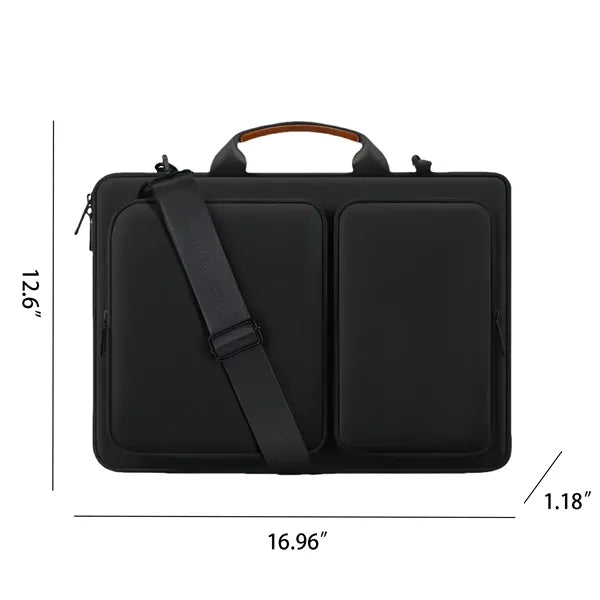 15.6" Shockproof Laptop Shoulder Bag Handle Pocket Strap