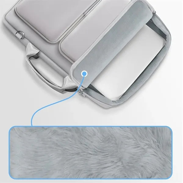 15.6" Shockproof Laptop Shoulder Bag Handle Pocket Strap