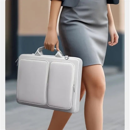 15.6" Shockproof Laptop Shoulder Bag Handle Pocket Strap
